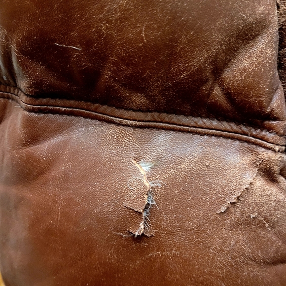 Men Phillipe Monte puffy leather jacket xl (refurbish required) - Picture 9 of 10